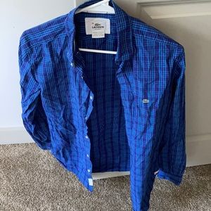 Lacoste button down shirt, blue, size 38 (Small)
